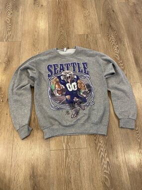 Seattle Seahawks Graphic Crewneck Sweatshirt - Gray